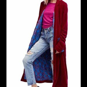 Free People Velvet Dahlia Duster